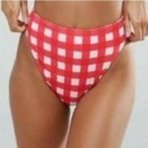ASOS Swim High Waist High Leg Bikini Bottom Size 4